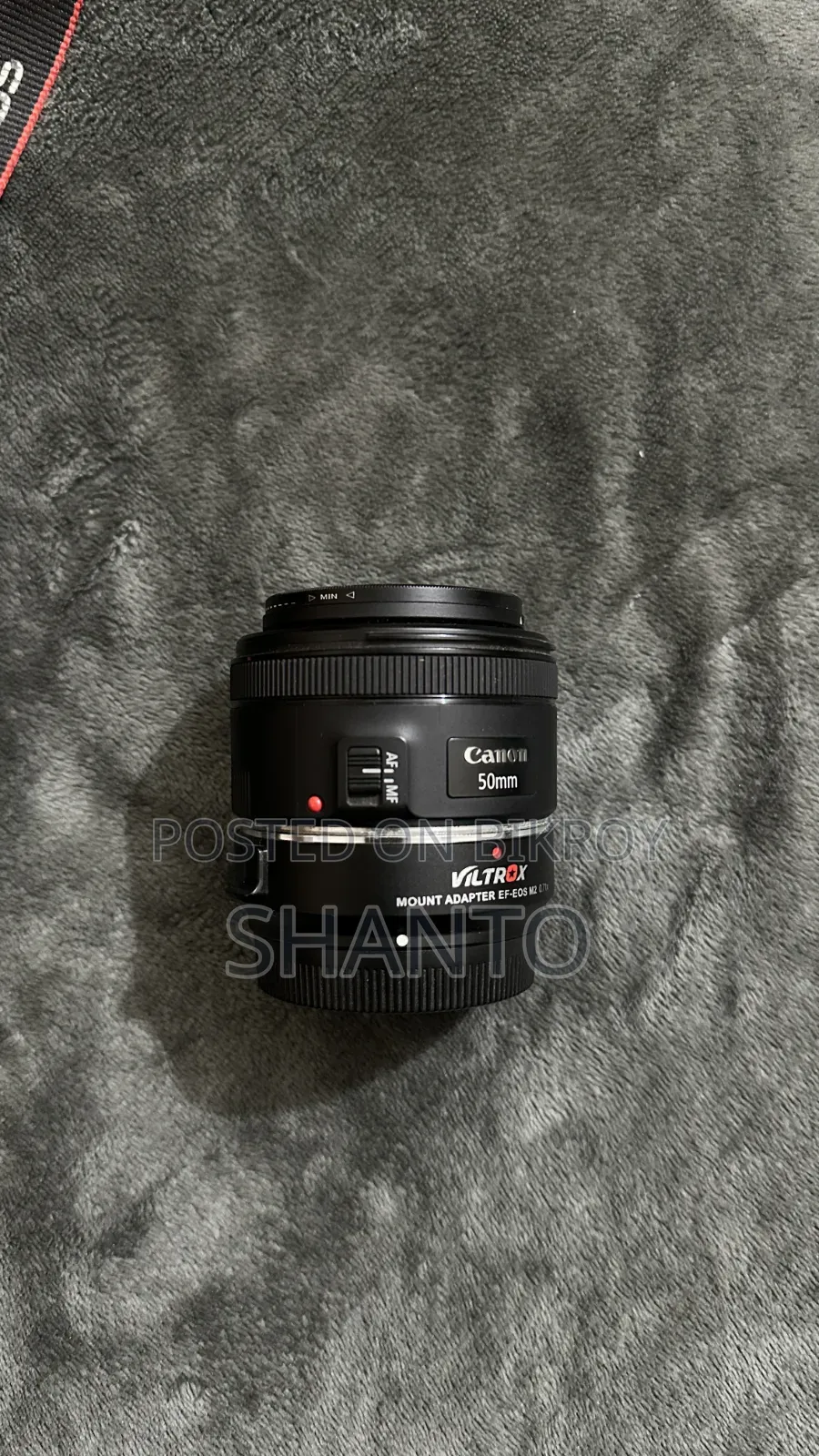 Canon M50 With Adapter And Prime Lens.