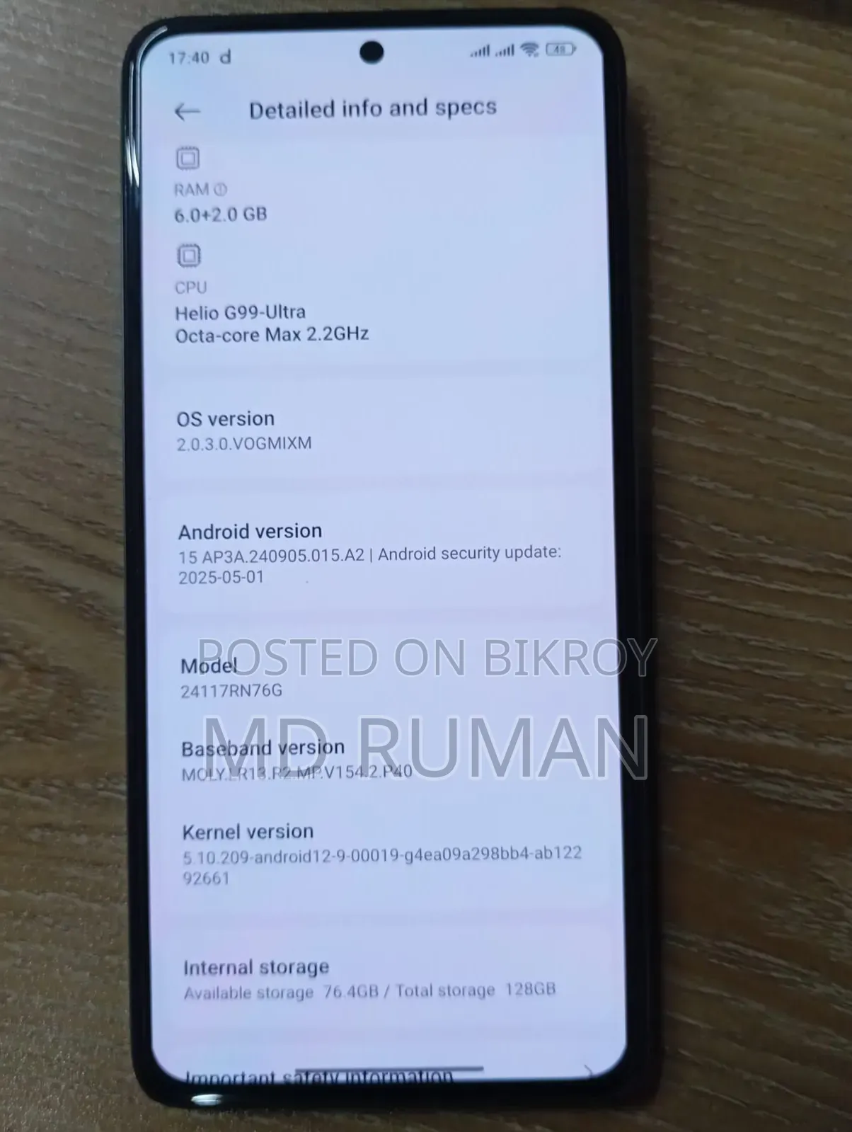 Xiaomi Redmi Note 14 4G 128 GB