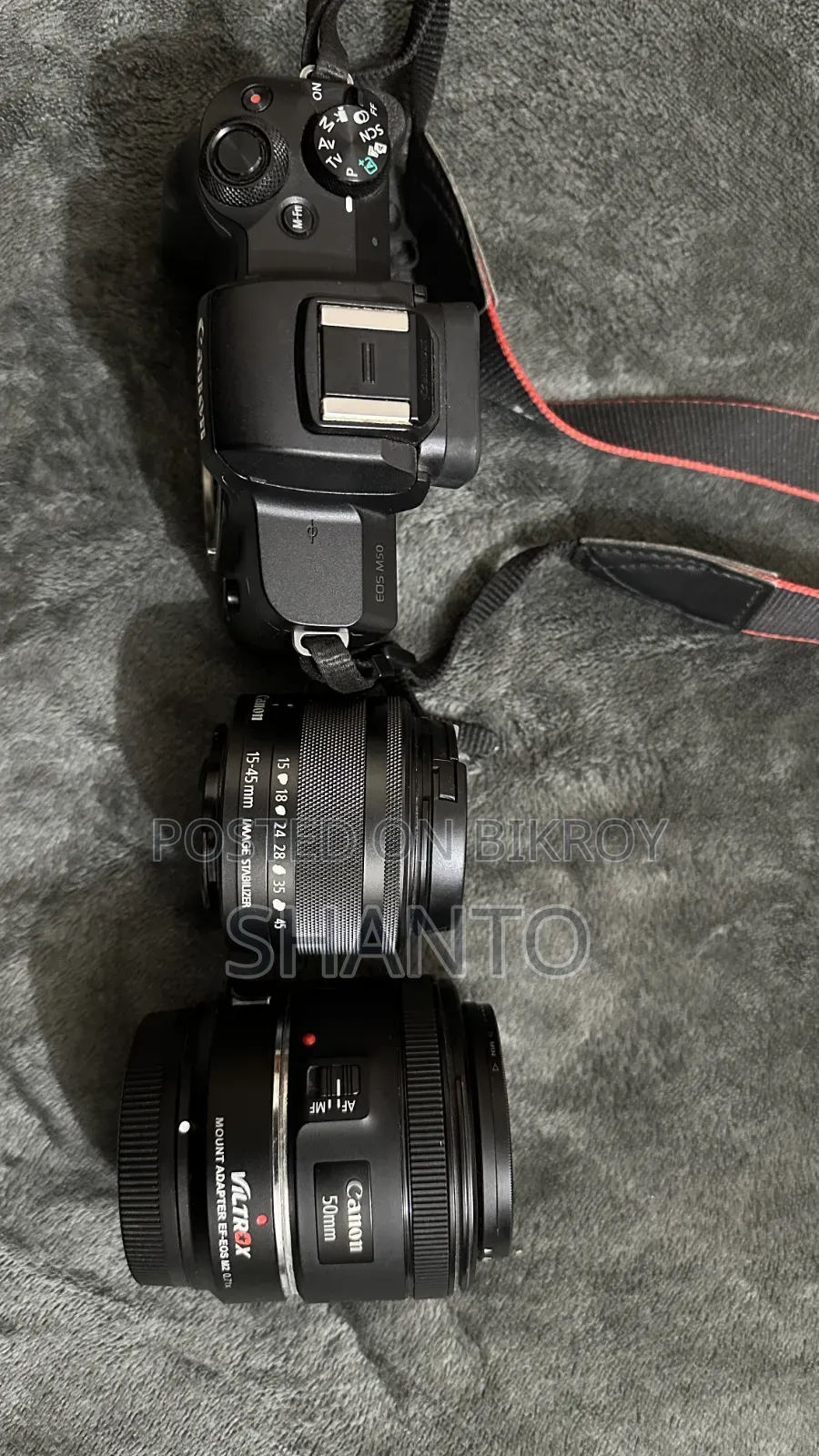 Canon M50 With Adapter And Prime Lens.