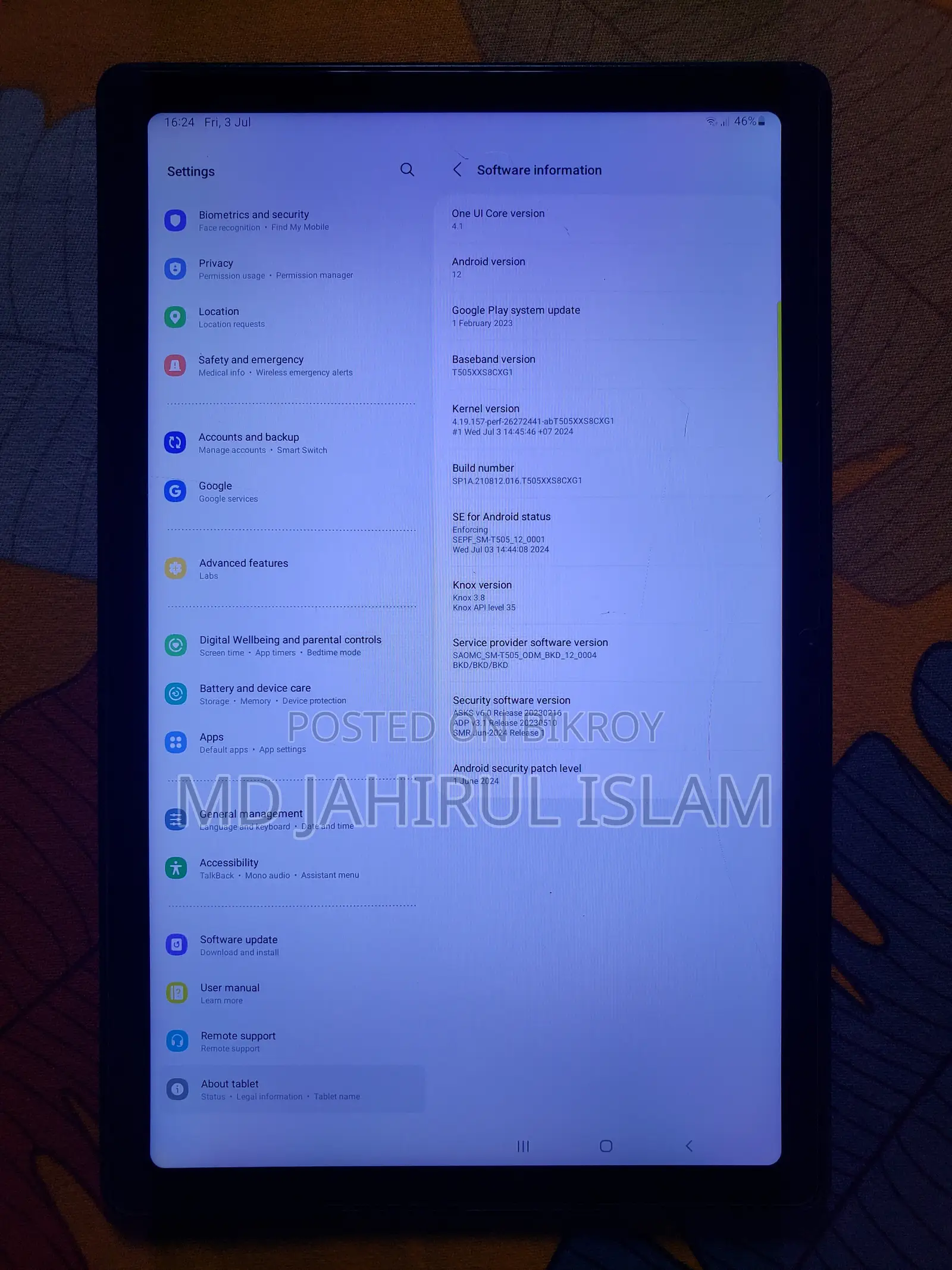 স্যামসাং গ্যালাক্সি ট্যাব এ৭ এলটিই ৩২ জিবি গ্রে