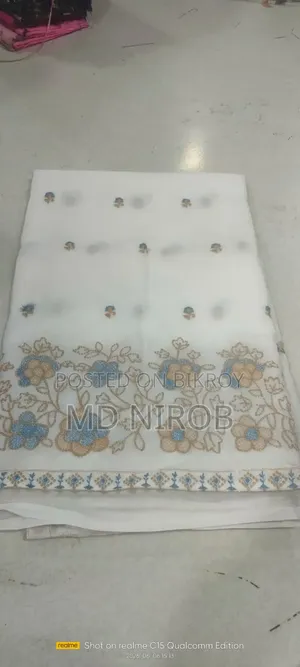 Saree worked with Bangladesh's famous computerized embroidery machine