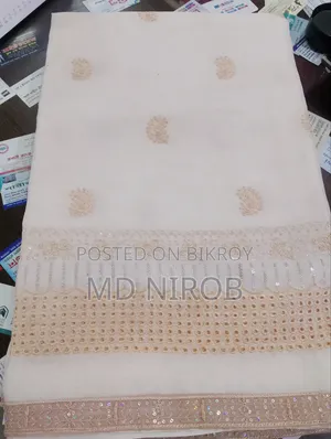 Saree worked with Bangladesh's famous computerized embroidery machine