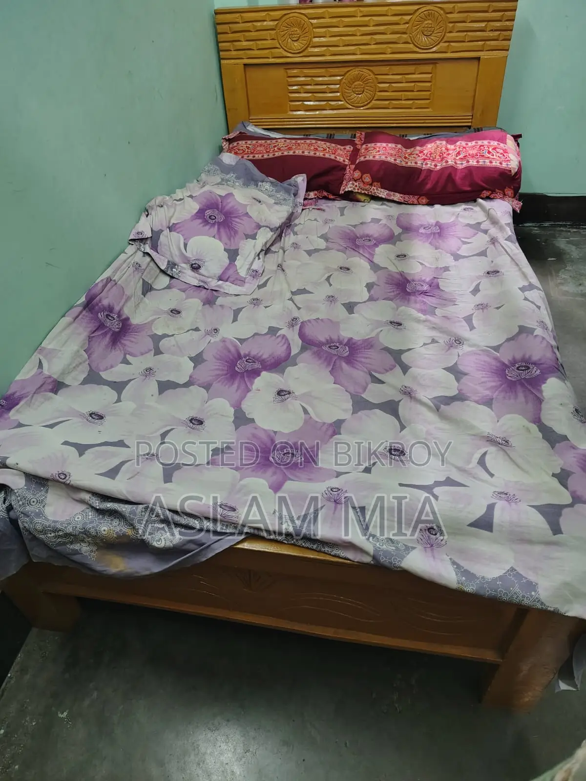 Single Bed. 3.5 feet by 6 feet