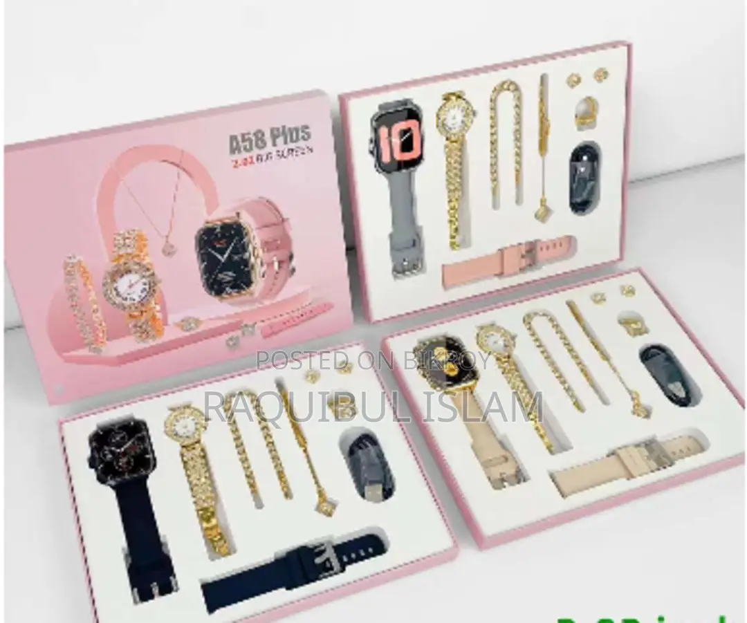 A58 Plus Smart Watch Set – Smart Watch + Premium Analog Watch