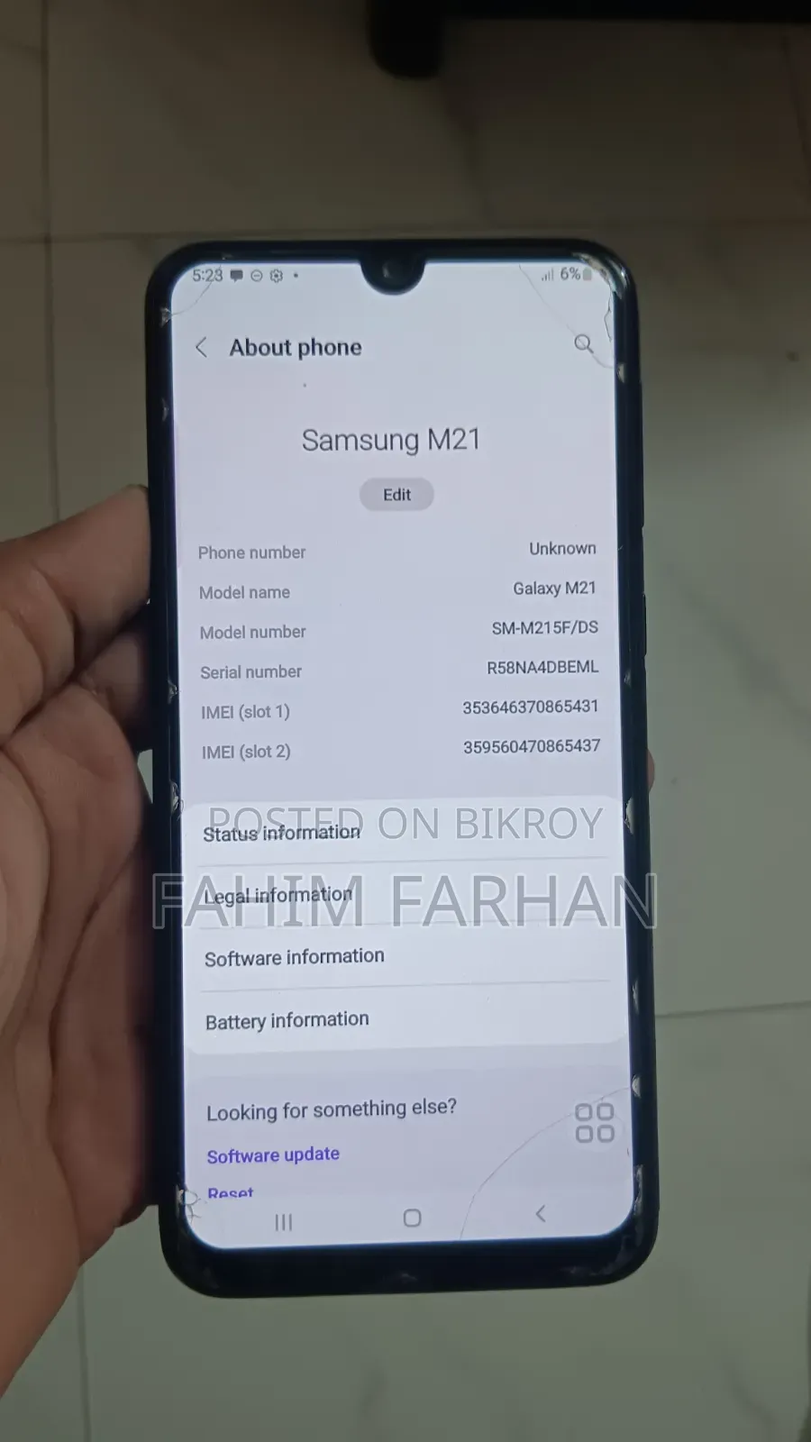 Samsung Galaxy M21 64 GB Blue