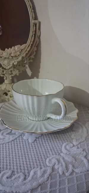 Ceramic Cup With Plate and Free Spoon
