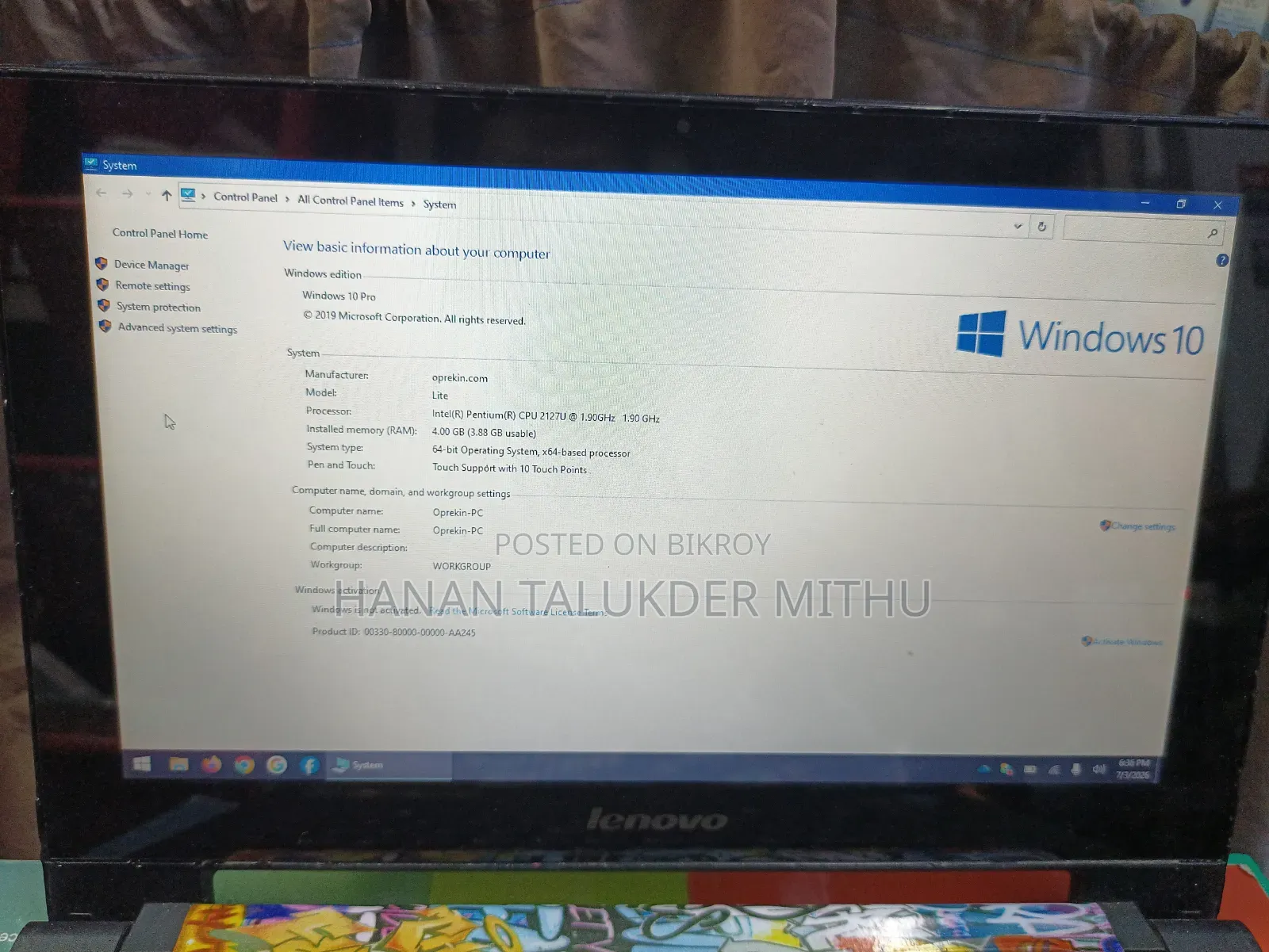 Laptop Lenovo Chromebook C330 4GB Intel Celeron HDD 1TB