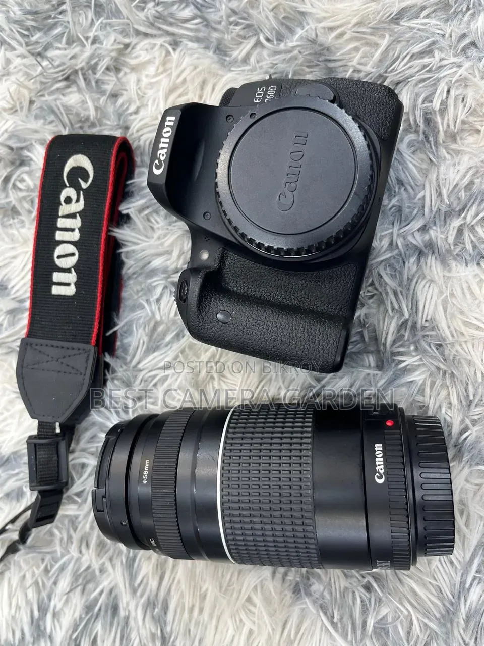 Canon 760D with Camera Lens and Other Accessories