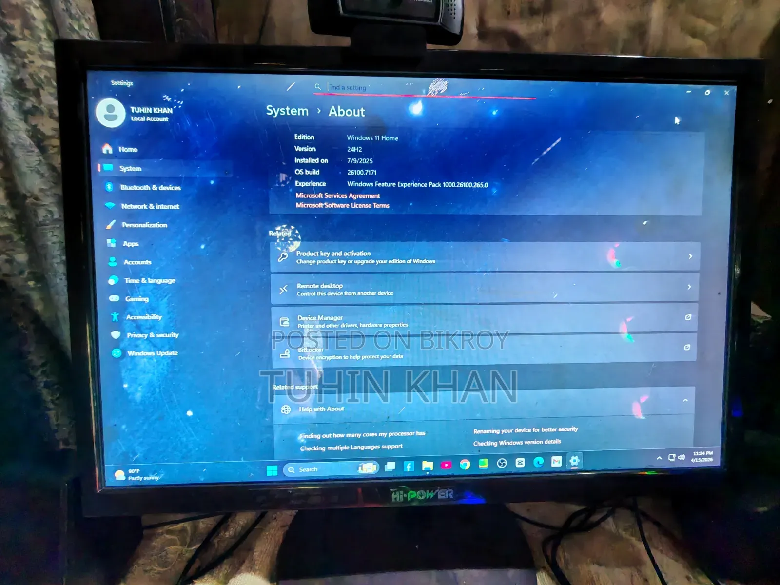 Desktop Computer 8GB Intel Core I5 SSD 500GB