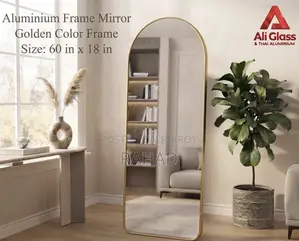 Premium Aluminium Frame Mirror, 60"+18" Inch Golden Color