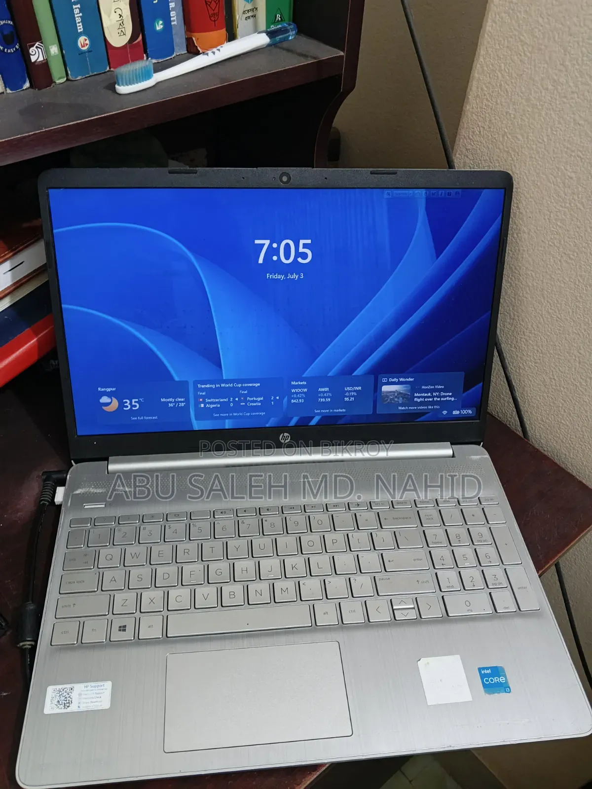 Laptop HP 15S 4GB Intel Core I3 SSD 256GB
