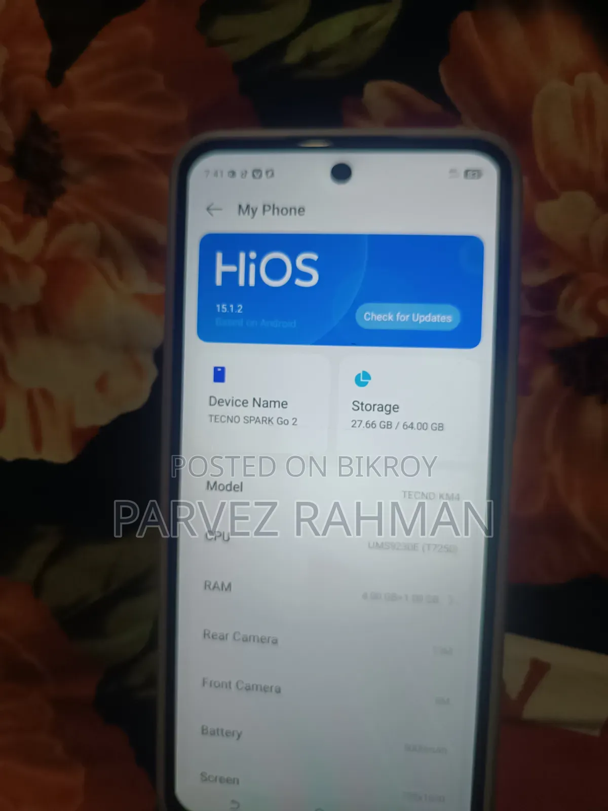 টেকনো স্পার্ক গো ৬৪ জিবি সাদা