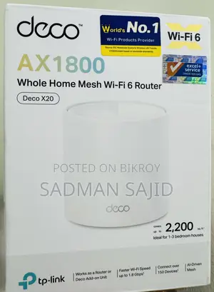 Tp-Link Deco X20 Ax1800 Wifi-6 | ১ ইউনিট নতুন | Ryans ওয়ারেন্টি + রিসিট