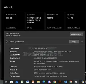 Laptop HP 240 G6 8GB Intel Core I5 HDD+SSD 1TB