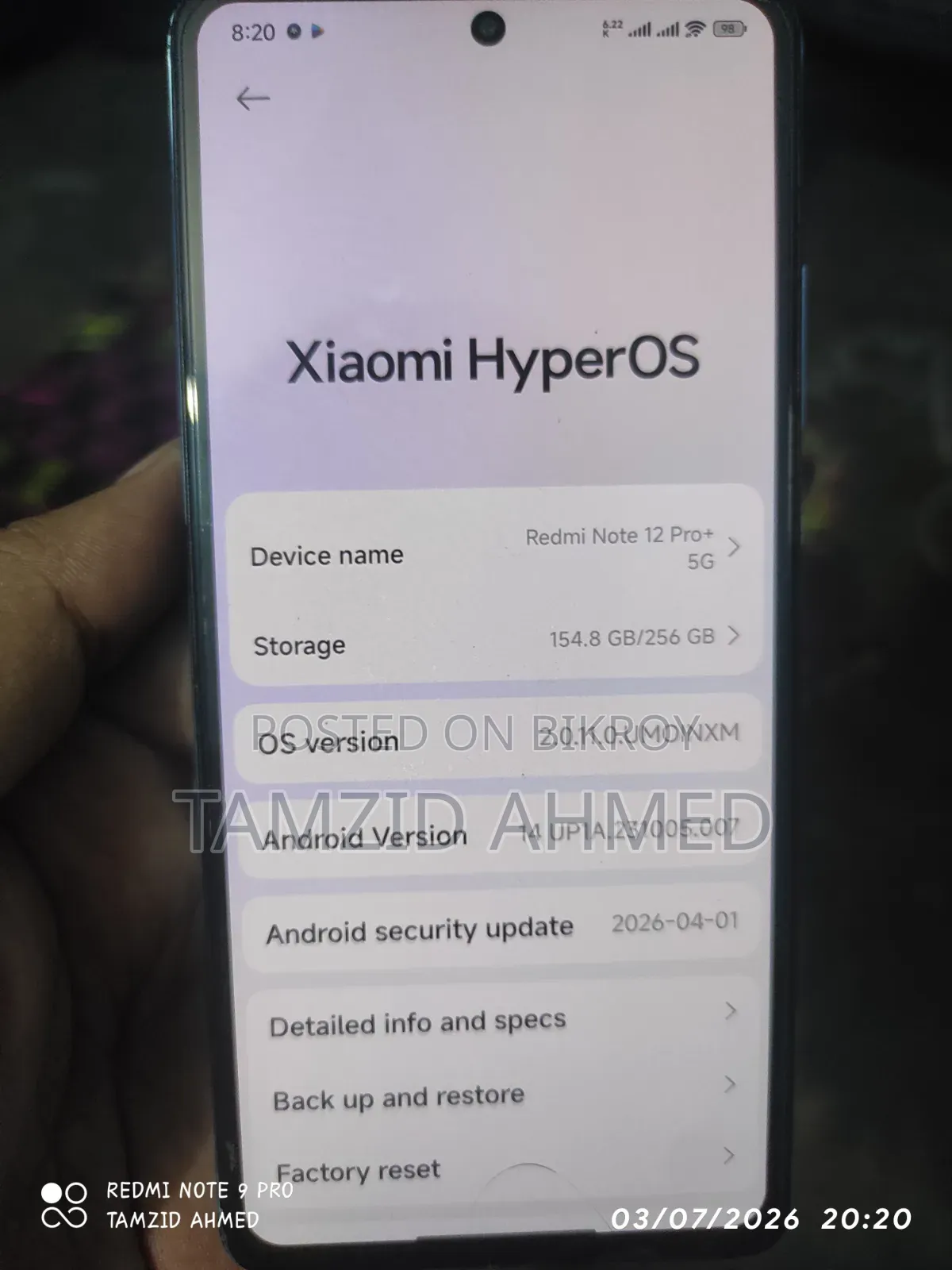 Xiaomi Redmi Note 12 Pro+ 5G 256 GB Blue