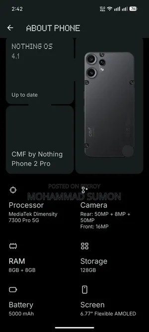 Nothing Phone CMF Phone 2 Pro 128 GB Black