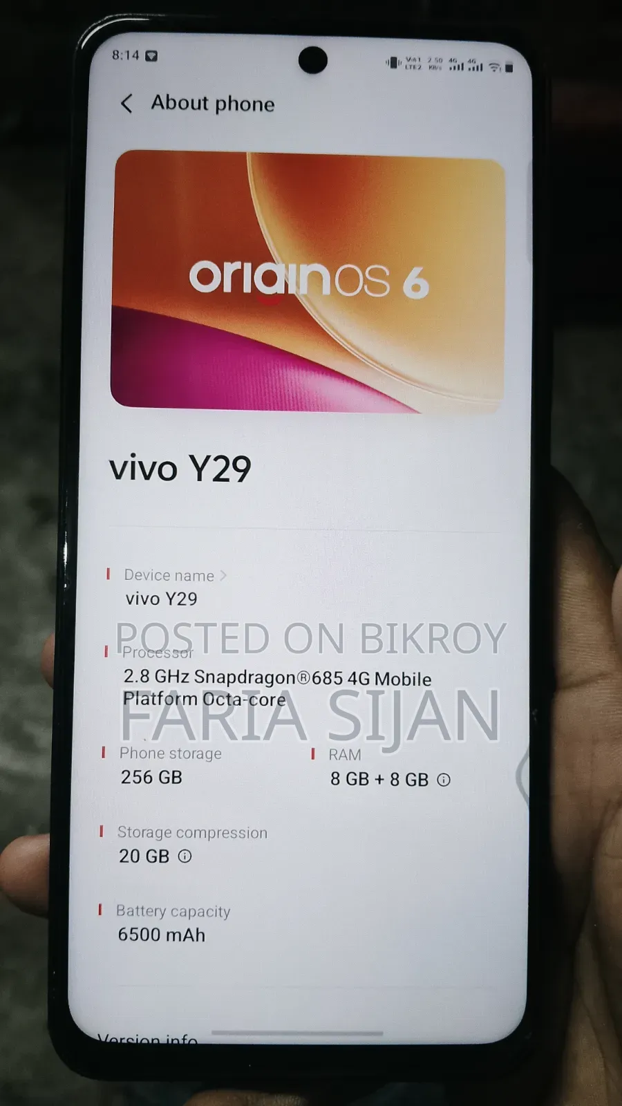 Vivo Y29 4G 256 GB Blue