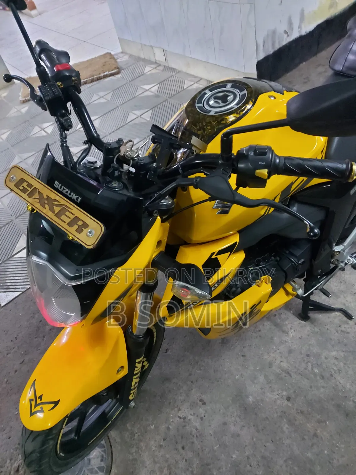 New Suzuki Gixxer Monotone 2023 Yellow