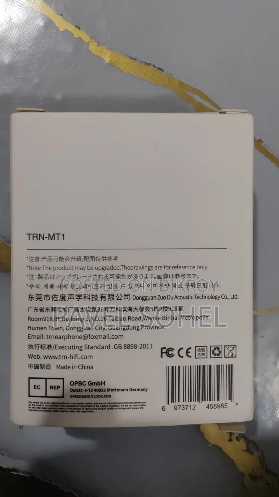 Trn Mt1 Hi-fi Iem Earphone (Original)