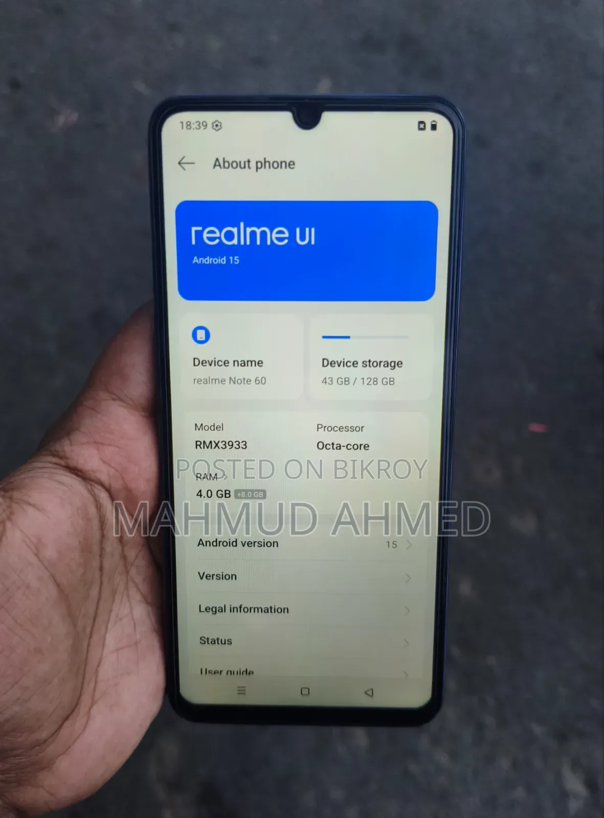 Realme Note 60 128 GB Silver