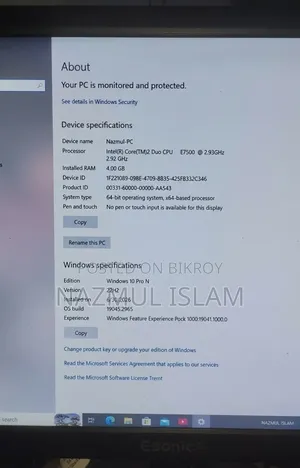 Desktop Computer 4GB Intel HDD 500GB