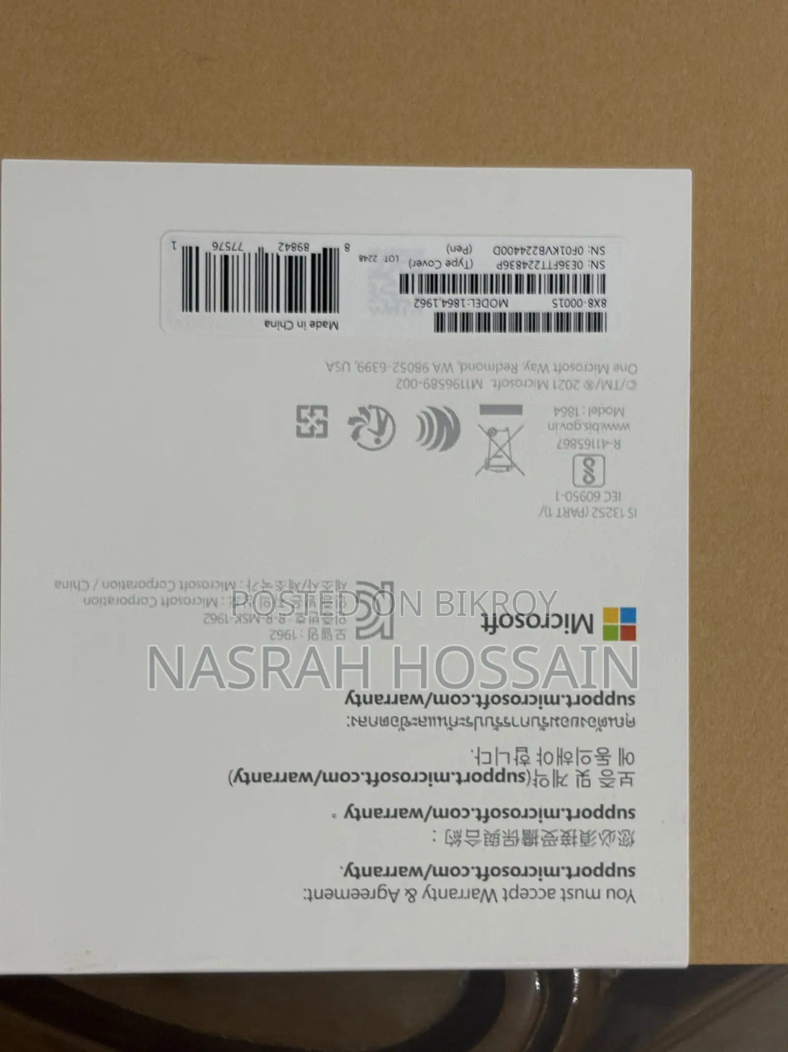 New Laptop Microsoft Surface Pro 8 16GB Intel Core I5 eMMC 256GB