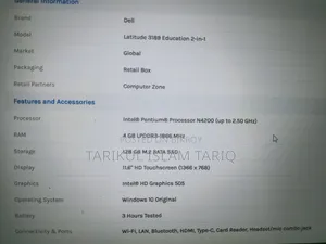 Laptop Dell Latitude 11 3189 4GB Intel Pentium HDD 128GB