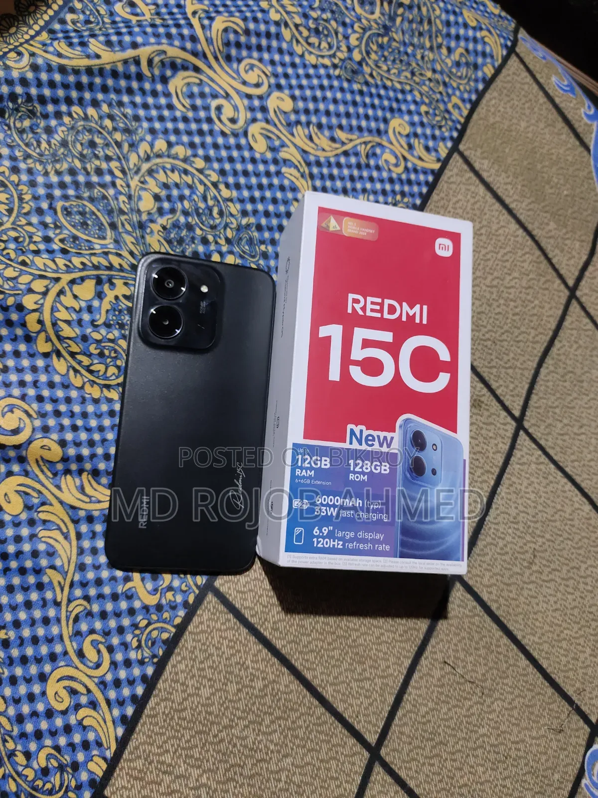 নতুন Xiaomi Redmi 15C 4G ১২৮ জিবি কালো