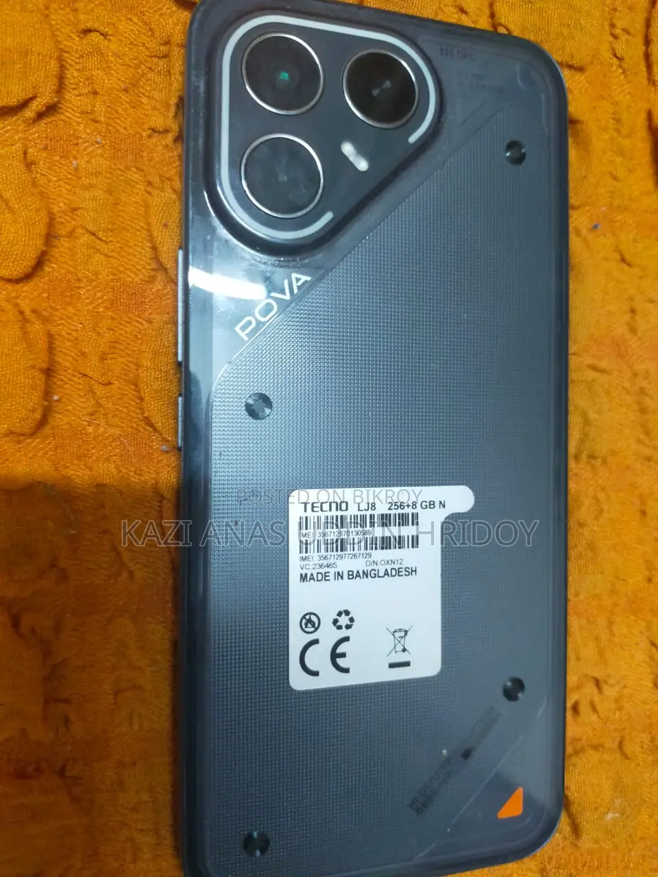Tecno Pova 7 Pro 5G 256 GB Black