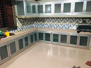Thai glass window partition showcase casing cabinet and false ceiling work done