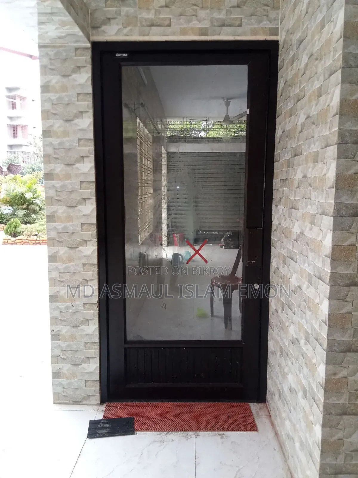 Thai glass window partition showcase casing cabinet and false ceiling work done