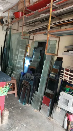 Thai glass window partition showcase casing cabinet and false ceiling work done