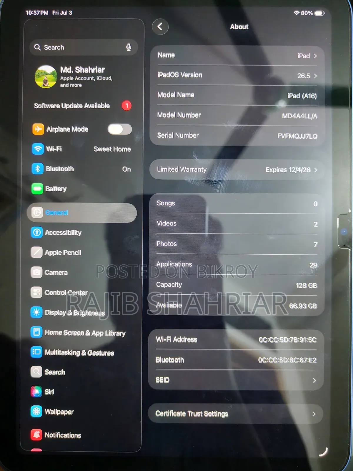 Apple iPad (2025) 128 GB Blue