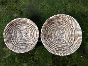 Attractive Design Hogla Leaf/Wicker Basket (2 Piece Set)