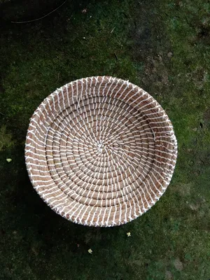 Attractive Design Hogla Leaf/Wicker Basket (2 Piece Set)