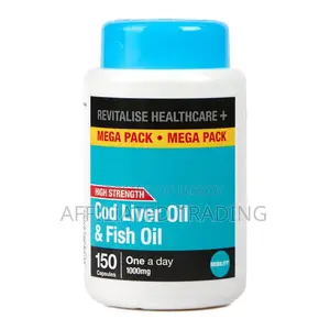 Rh+ Cod Liver Oil Fish Oil 1000mg 150 Capsules Made in Uk
