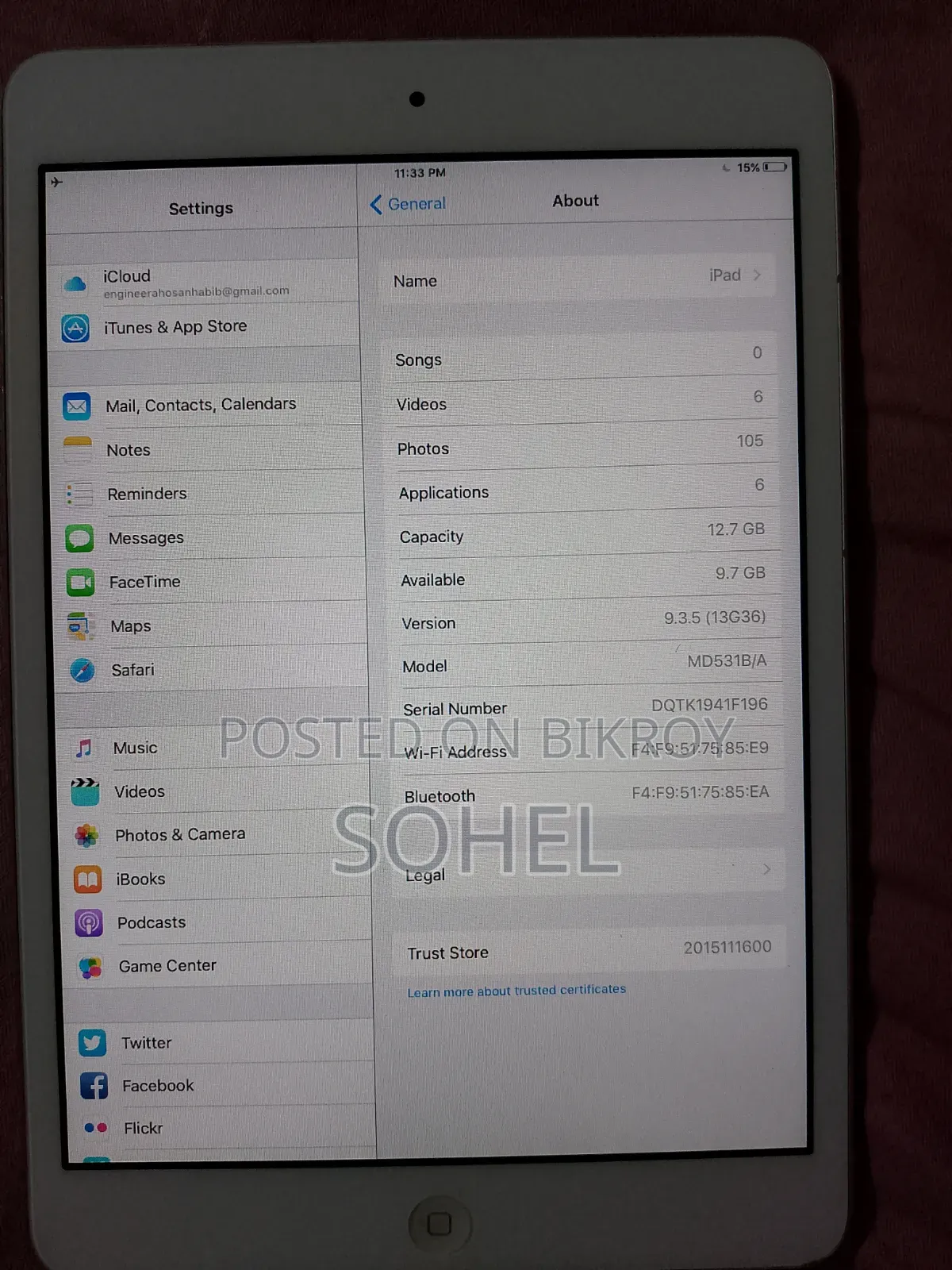Apple iPad Air 2 32 GB Silver