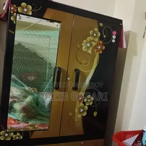 Plastic Wardrobe 4 Drawer 2 Glass Doors