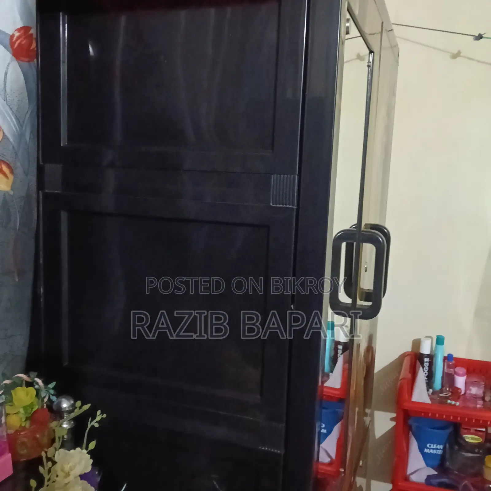 Plastic Wardrobe 4 Drawer 2 Glass Doors