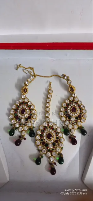 1day Used Indian Silver Necklace Set