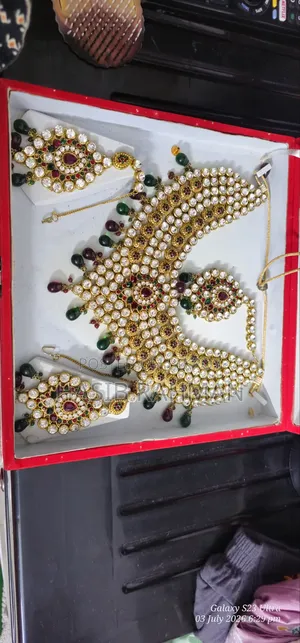 1day Used Indian Silver Necklace Set