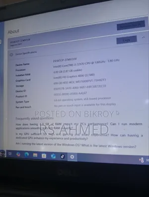 Laptop Dell 14 Premium 4GB Intel Core i3 SSHD+SSD 512GB