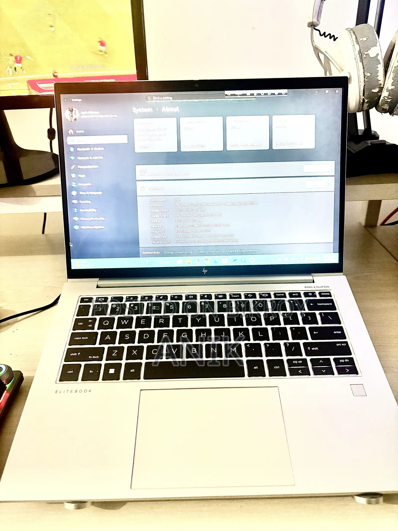 Laptop HP EliteBook 845 G10 16GB AMD Ryzen 5 SSD 512GB