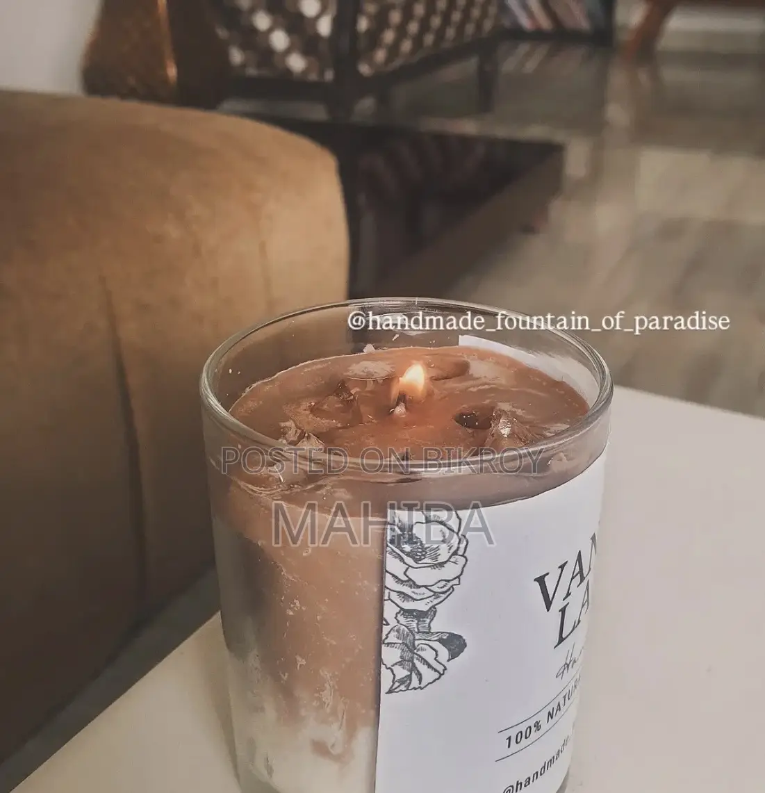 ভ্যানিলা আইসড ল্যাটে সেন্টেড ক্যান্ডেল | ১০০% সয় ওয়াক্স ন্যাচারাল ক্যান্ডেল