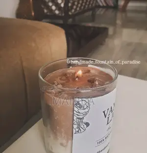 ভ্যানিলা আইসড ল্যাটে সেন্টেড ক্যান্ডেল | ১০০% সয় ওয়াক্স ন্যাচারাল ক্যান্ডেল