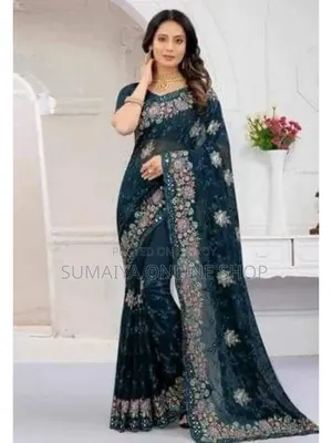 Indian Georgette Saree with Blouse Piece