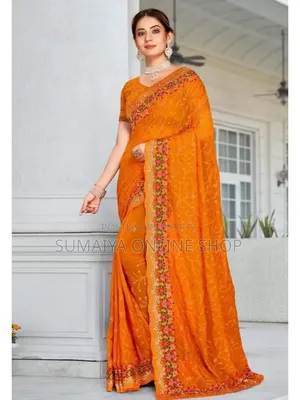 Indian Georgette Saree with Blouse Piece