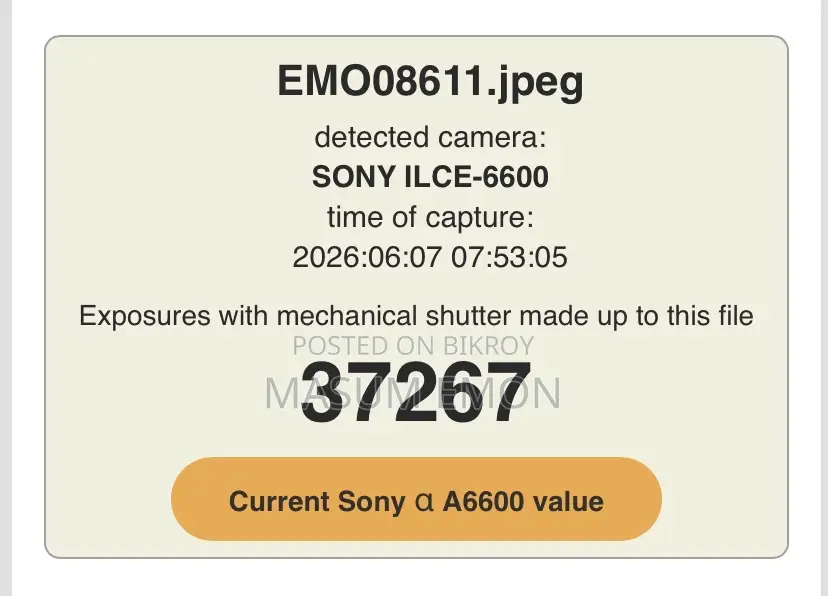 Sony A6600 Mirrorless Camera + 16-50mm Lens (Fresh Condition)