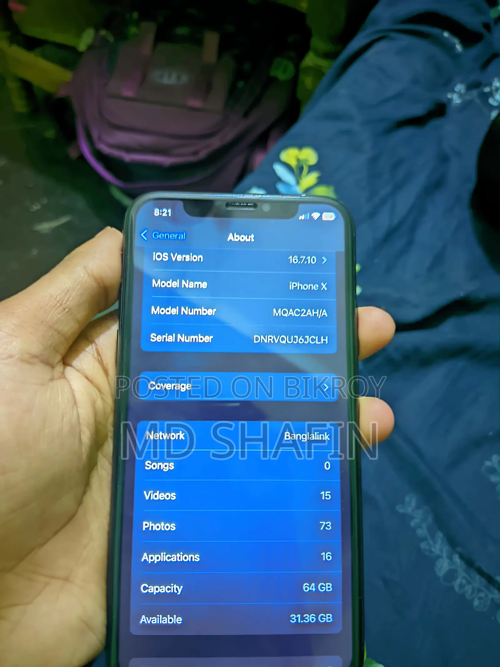 Apple iPhone X 64 GB Black