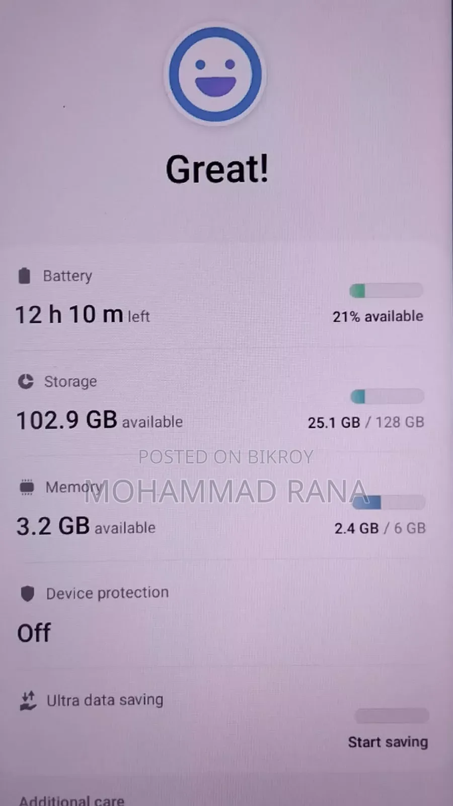 Samsung Galaxy F22 128 GB Blue